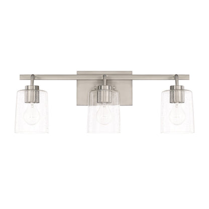 HomePlace by Capital Lighting Greyson 3 Light Vanity, Nickel - 128531BN-449