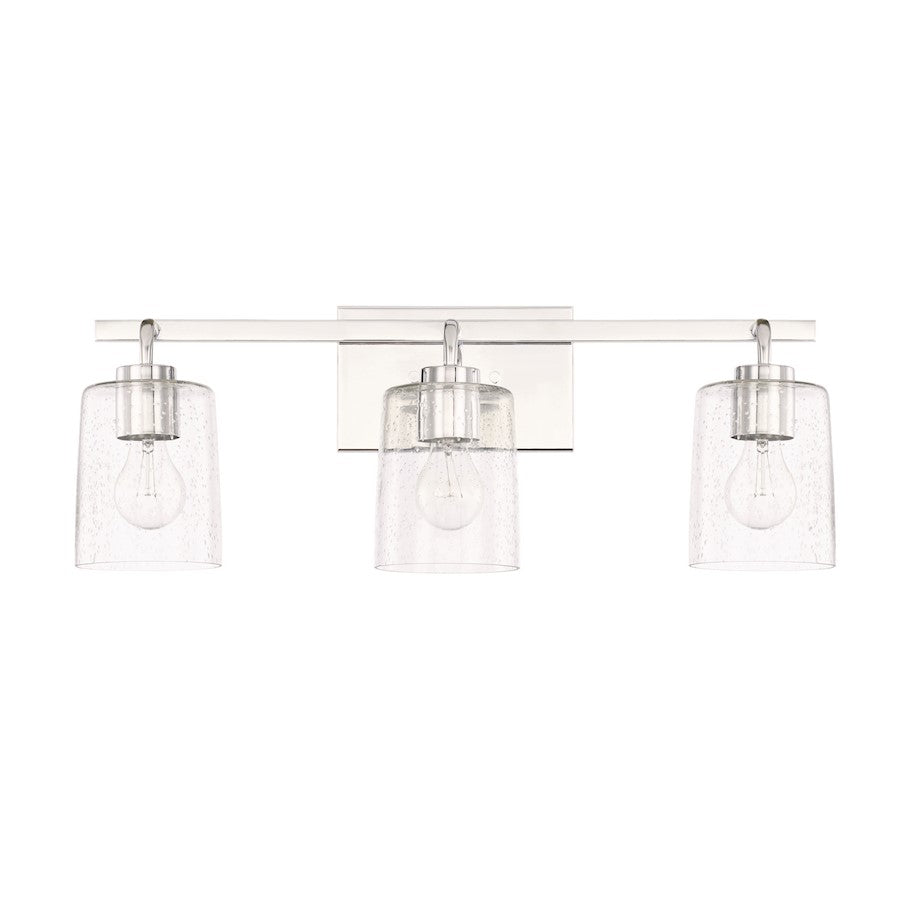 HomePlace by Capital Lighting Greyson 3 Light Vanity, Chrome - 128531CH-449