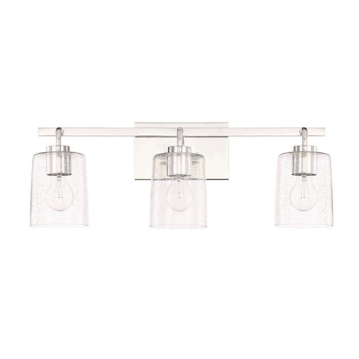 HomePlace by Capital Lighting Greyson 3 Light Vanity, Chrome - 128531CH-449