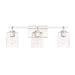 HomePlace by Capital Lighting Greyson 3 Light Vanity, Chrome - 128531CH-449