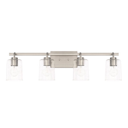 HomePlace by Capital Lighting Greyson 4 Light Vanity, Nickel - 128541BN-449