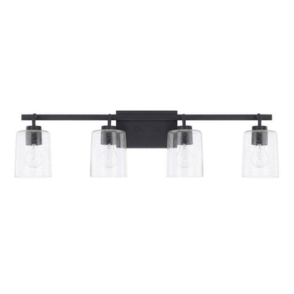 HomePlace by Capital Lighting Greyson 4 Light Vanity, Matte Black - 128541MB-449