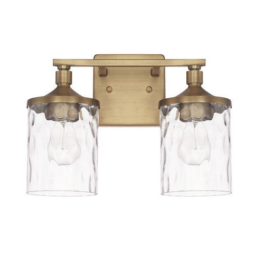 HomePlace by Capital Lighting Colton 2 Light Vanity, Aged Brass - 128821AD-451