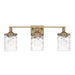 HomePlace by Capital Lighting Colton 3 Light Vanity, Aged Brass - 128831AD-451