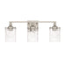 HomePlace by Capital Lighting Colton 3 Light Vanity, Nickel - 128831BN-451