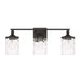 HomePlace by Capital Lighting Colton 3 Light Vanity, Matte Black - 128831MB-451