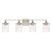 HomePlace by Capital Lighting Colton 4 Light Vanity, Nickel - 128841BN-451