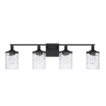 HomePlace by Capital Lighting Colton 4 Light Vanity, Matte Black - 128841MB-451