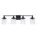 HomePlace by Capital Lighting Colton 4 Light Vanity, Matte Black - 128841MB-451