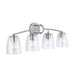 Capital Lighting Oran 4-Light Vanity, Antique Silver/Clear Seeded - 137941AS-488