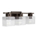 Capital Lighting 3-Light Vanity, Oil Rubbed Bronze/Clear Seeded - 139134OR-498
