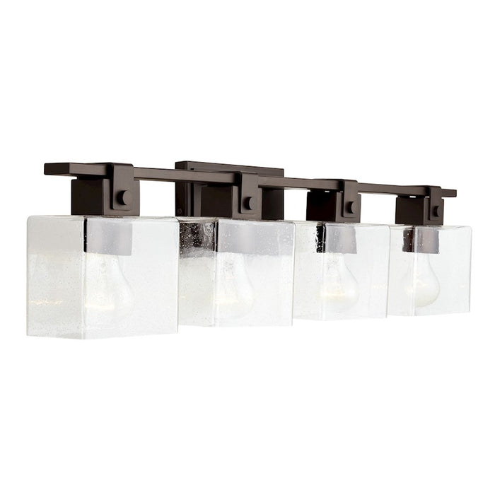 Capital Lighting 4-Light Vanity, Oil Rubbed Bronze/Clear Seeded - 139144OR-498