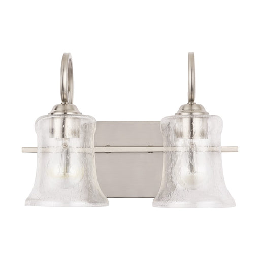 Capital Lighting Cameron 2-Light Vanity, Brushed Nickel/Clear - 139521BN-501