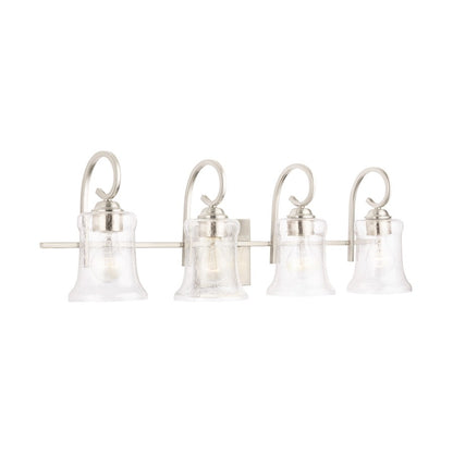 4 Light Bathroom Vanity Light, Nickel