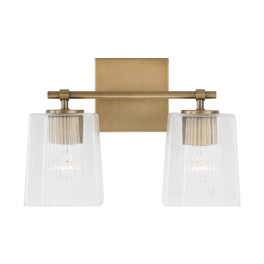 Bathroom Vanity Light, Clear Fluted