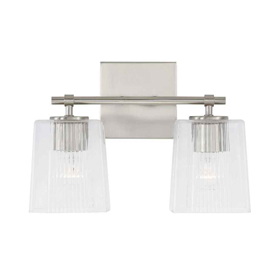 Bathroom Vanity Light, Clear Fluted