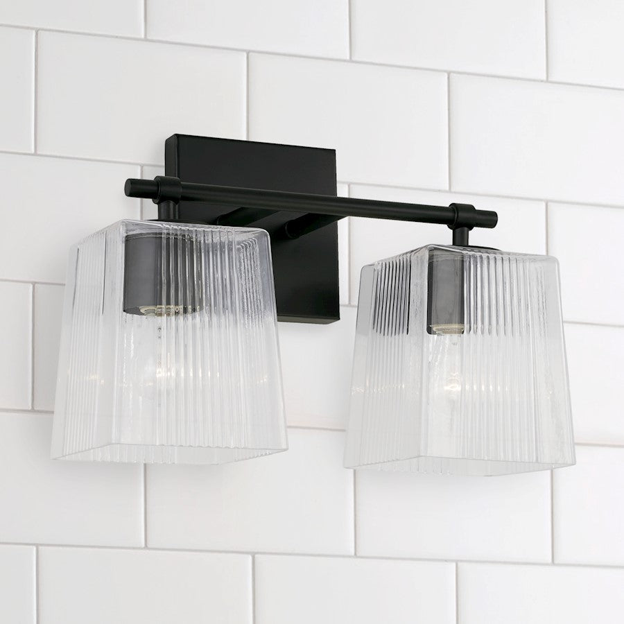 Bathroom Vanity Light, Clear Fluted