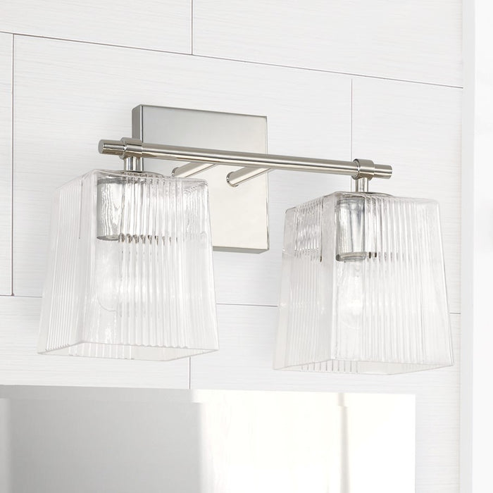Capital Lighting Lexi Vanity, Clear Fluted