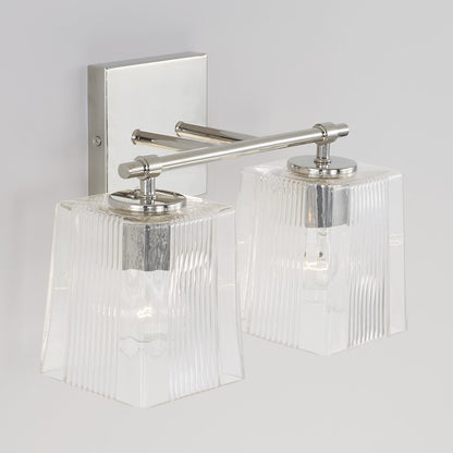 Bathroom Vanity Light, Clear Fluted