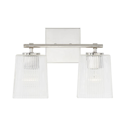 Bathroom Vanity Light, Clear Fluted