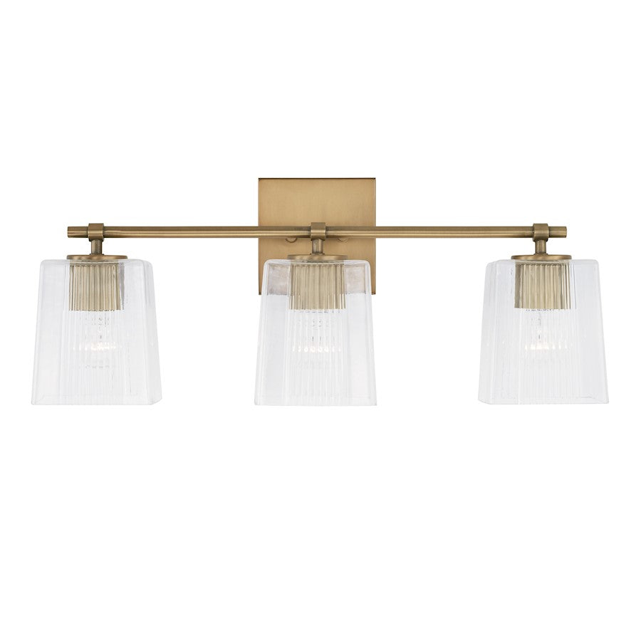 Bathroom Vanity Light, Clear Fluted