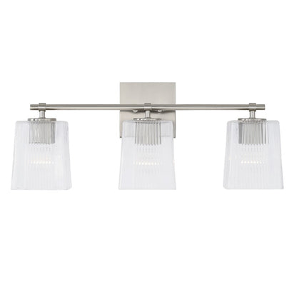 Bathroom Vanity Light, Clear Fluted