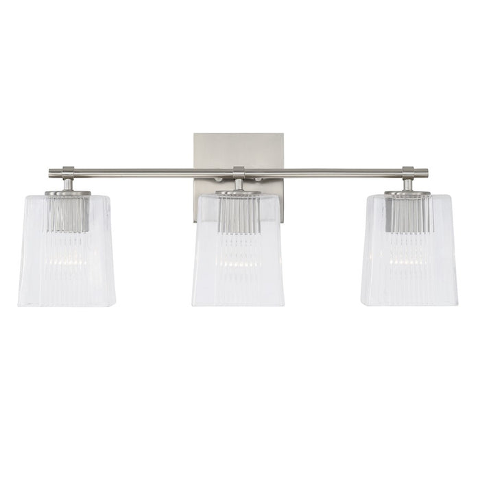 Capital Lighting Lexi Vanity, Clear Fluted