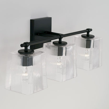 Bathroom Vanity Light, Clear Fluted