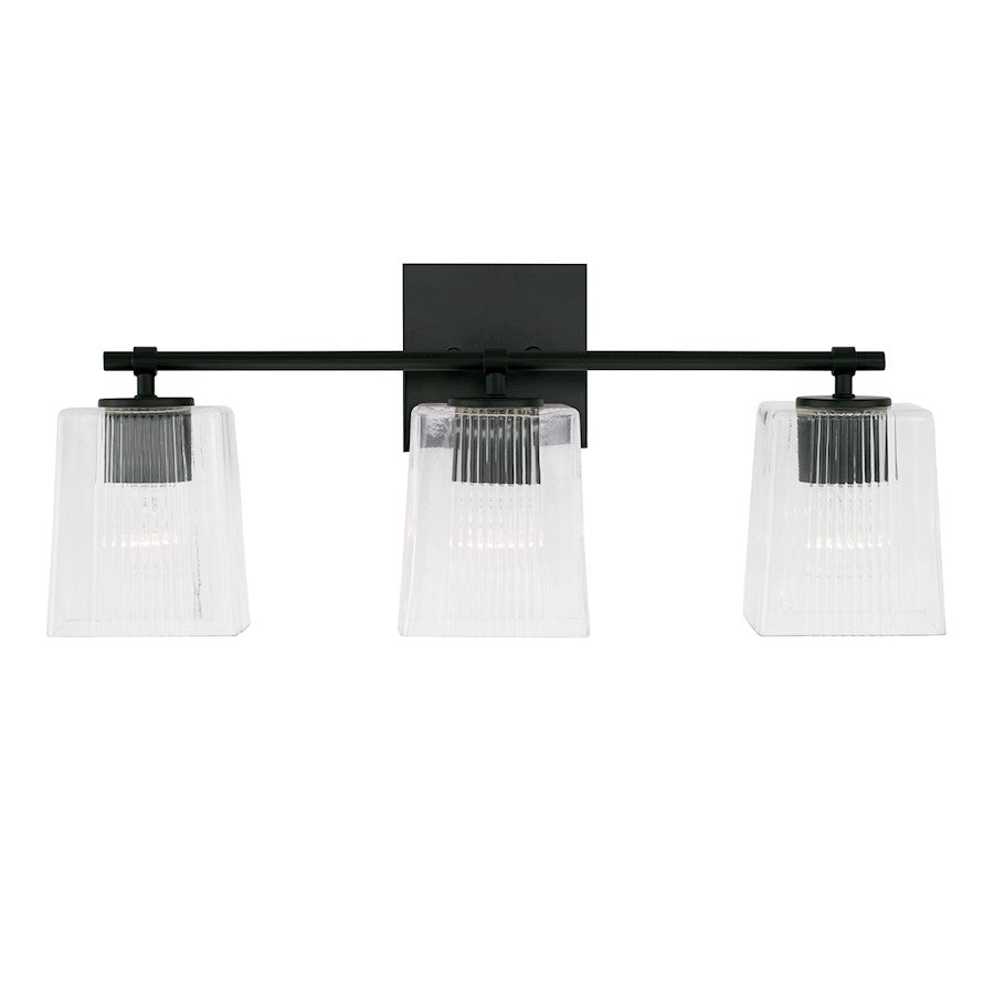 Bathroom Vanity Light, Clear Fluted