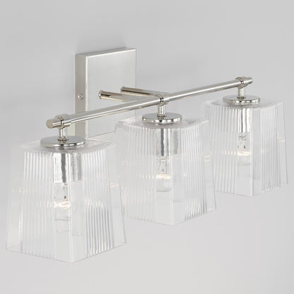 Bathroom Vanity Light, Clear Fluted