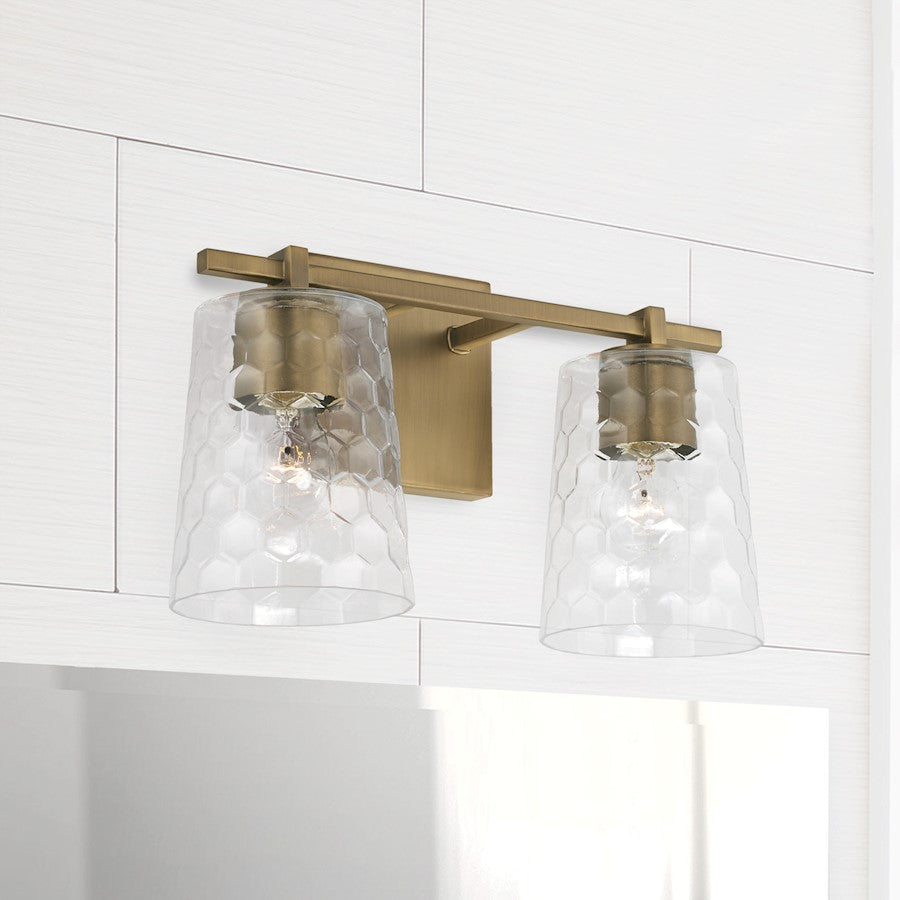 Bathroom Vanity Light, Clear Honeycomb