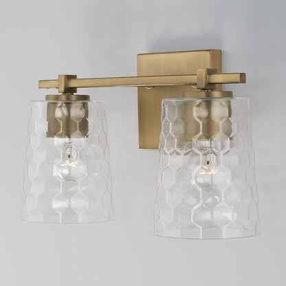 Bathroom Vanity Light, Clear Honeycomb