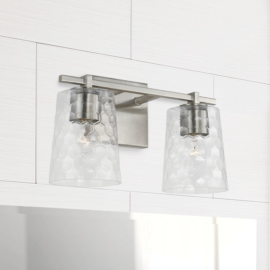 Bathroom Vanity Light, Clear Honeycomb