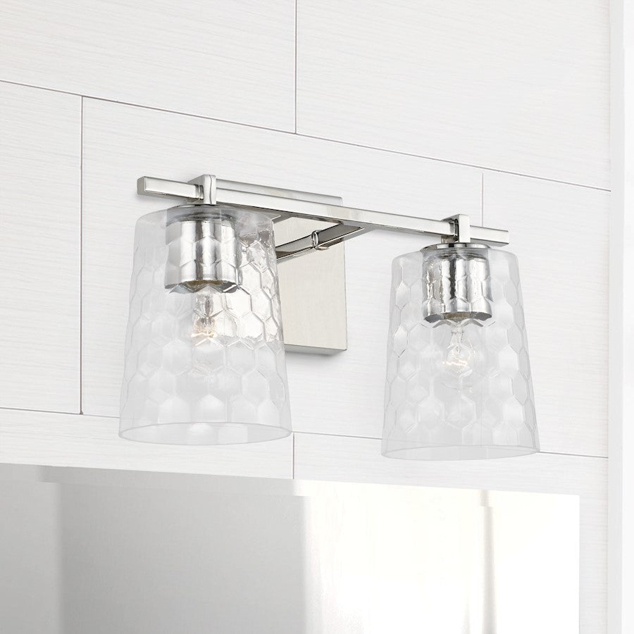 Bathroom Vanity Light, Clear Honeycomb