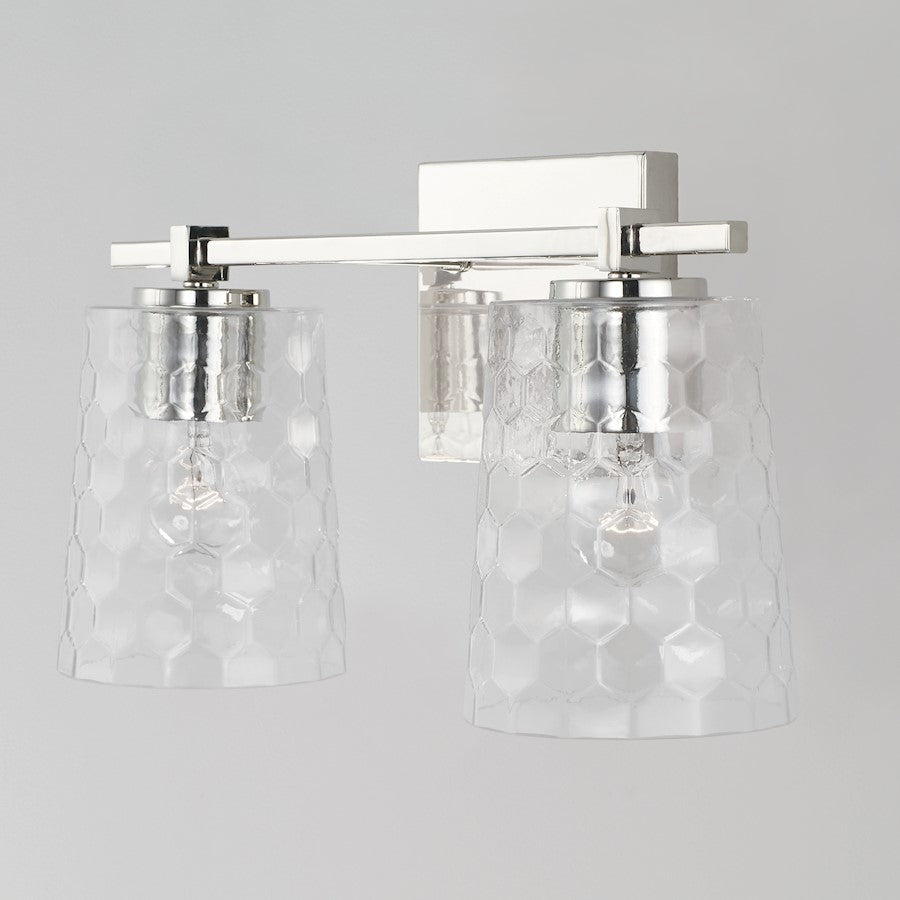 Bathroom Vanity Light, Clear Honeycomb