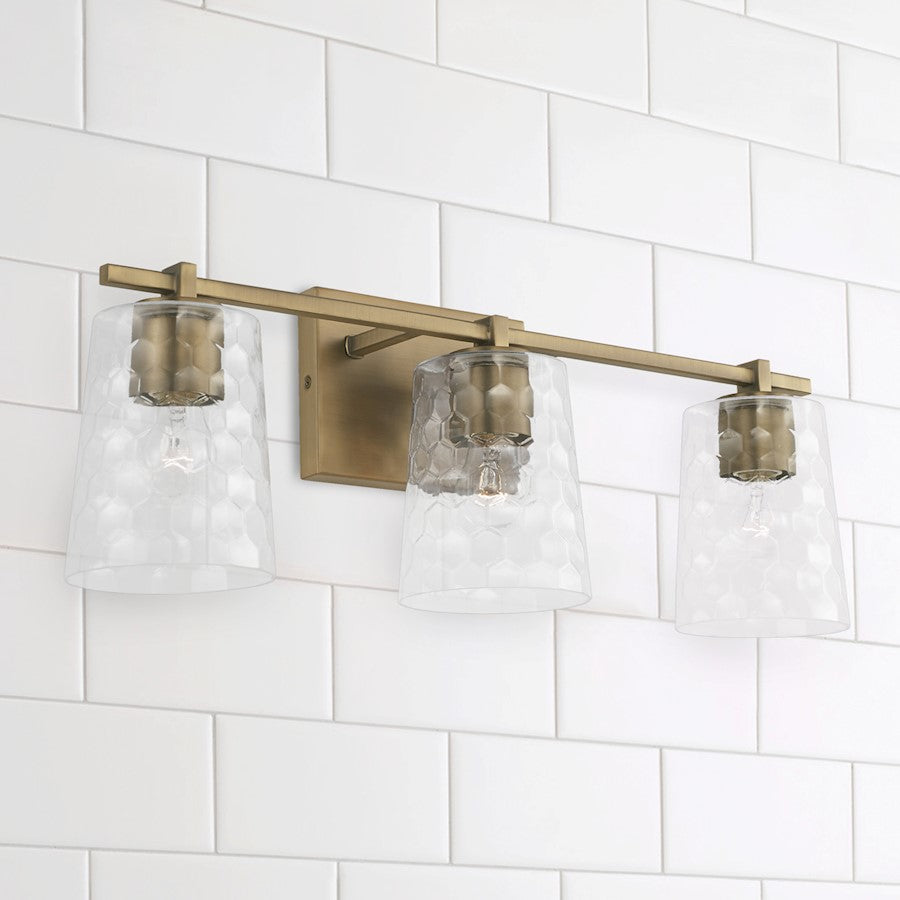 Bathroom Vanity Light, Clear Honeycomb