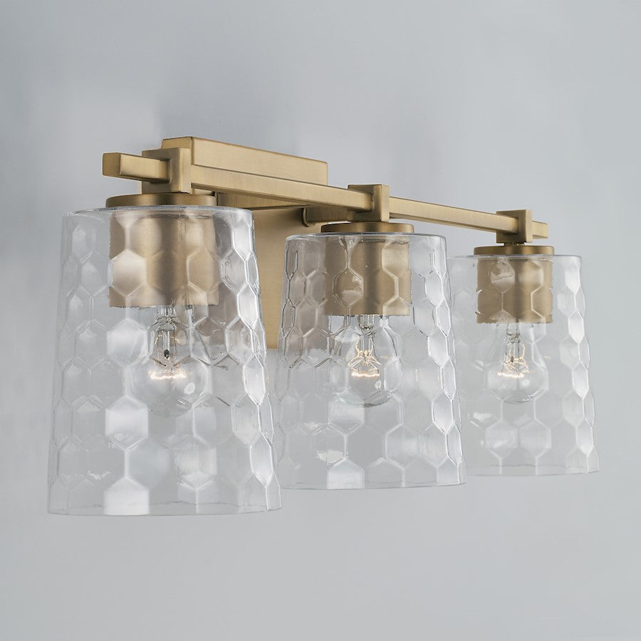 Bathroom Vanity Light, Clear Honeycomb