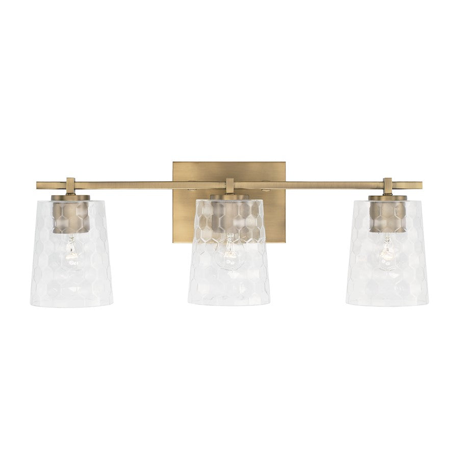 Bathroom Vanity Light, Clear Honeycomb