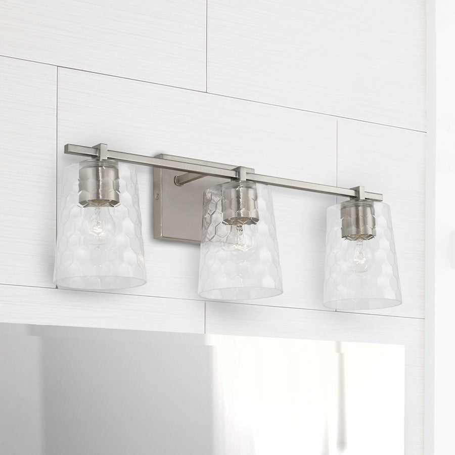 Bathroom Vanity Light, Clear Honeycomb