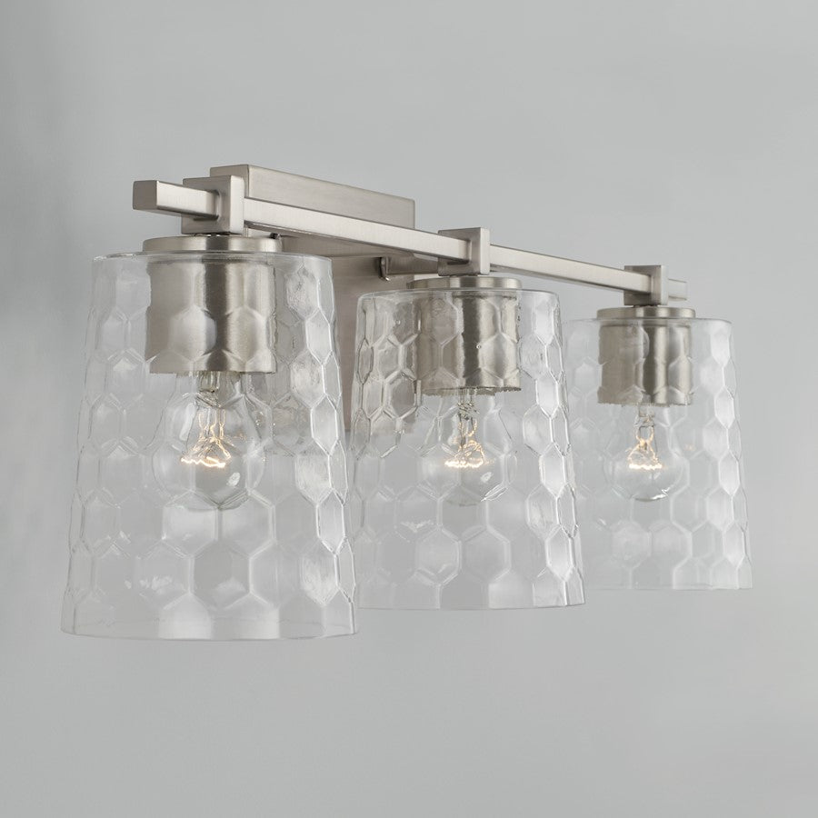 Bathroom Vanity Light, Clear Honeycomb