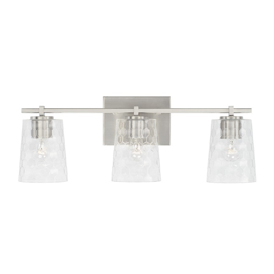 Bathroom Vanity Light, Clear Honeycomb