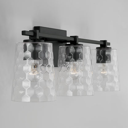 Bathroom Vanity Light, Clear Honeycomb