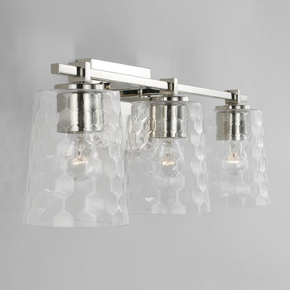 Bathroom Vanity Light, Clear Honeycomb