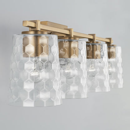 Bathroom Vanity Light, Clear Honeycomb