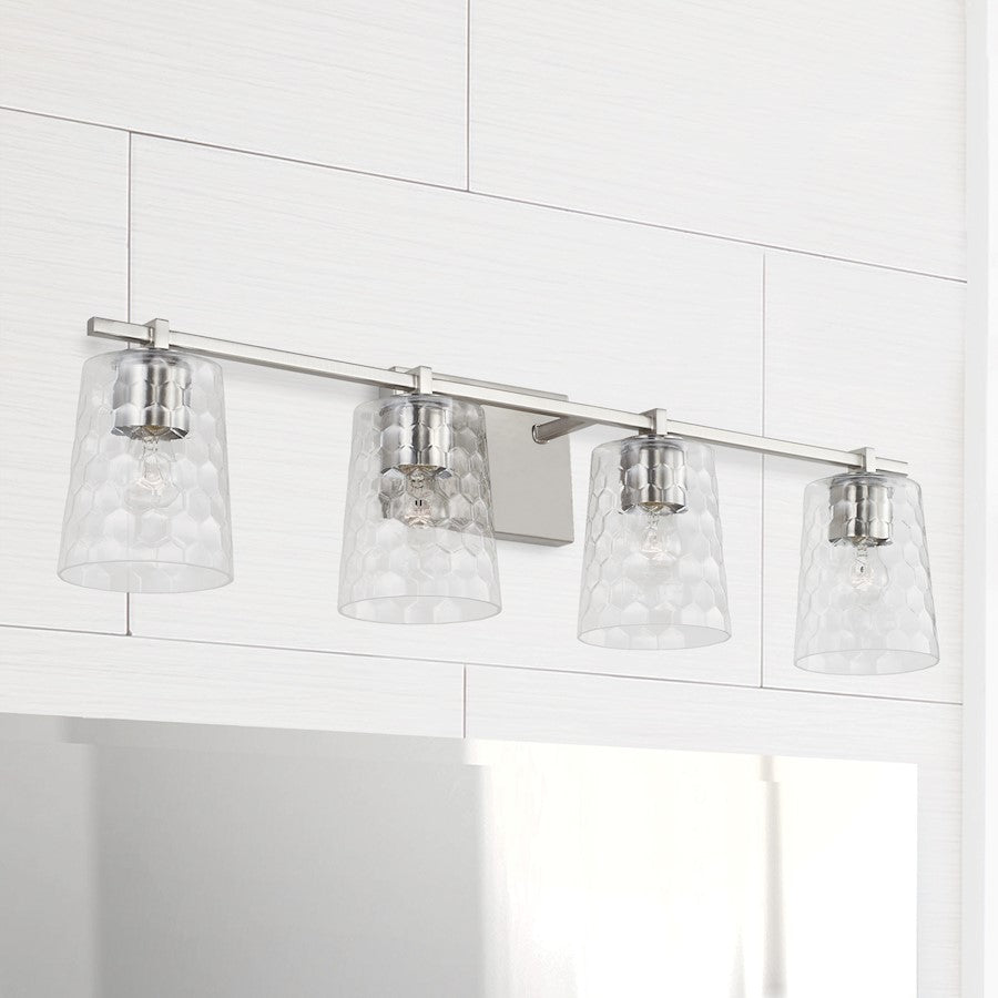 Bathroom Vanity Light, Clear Honeycomb