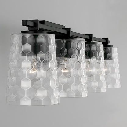 Bathroom Vanity Light, Clear Honeycomb