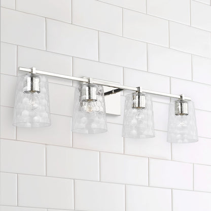 Bathroom Vanity Light, Clear Honeycomb