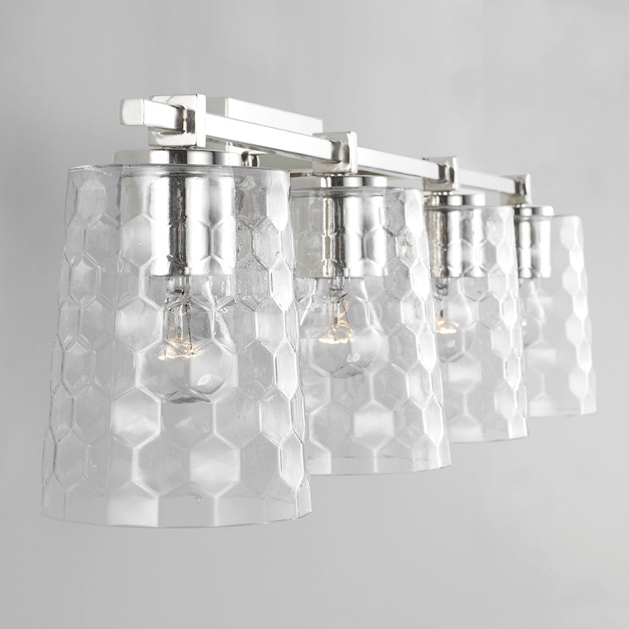 Bathroom Vanity Light, Clear Honeycomb