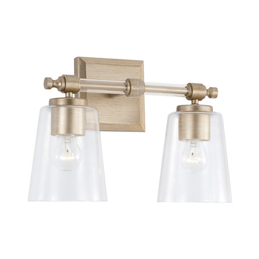 Capital Lighting Breigh 2 Light Vanity, Brushed Champagne/Clear - 144821BS-523
