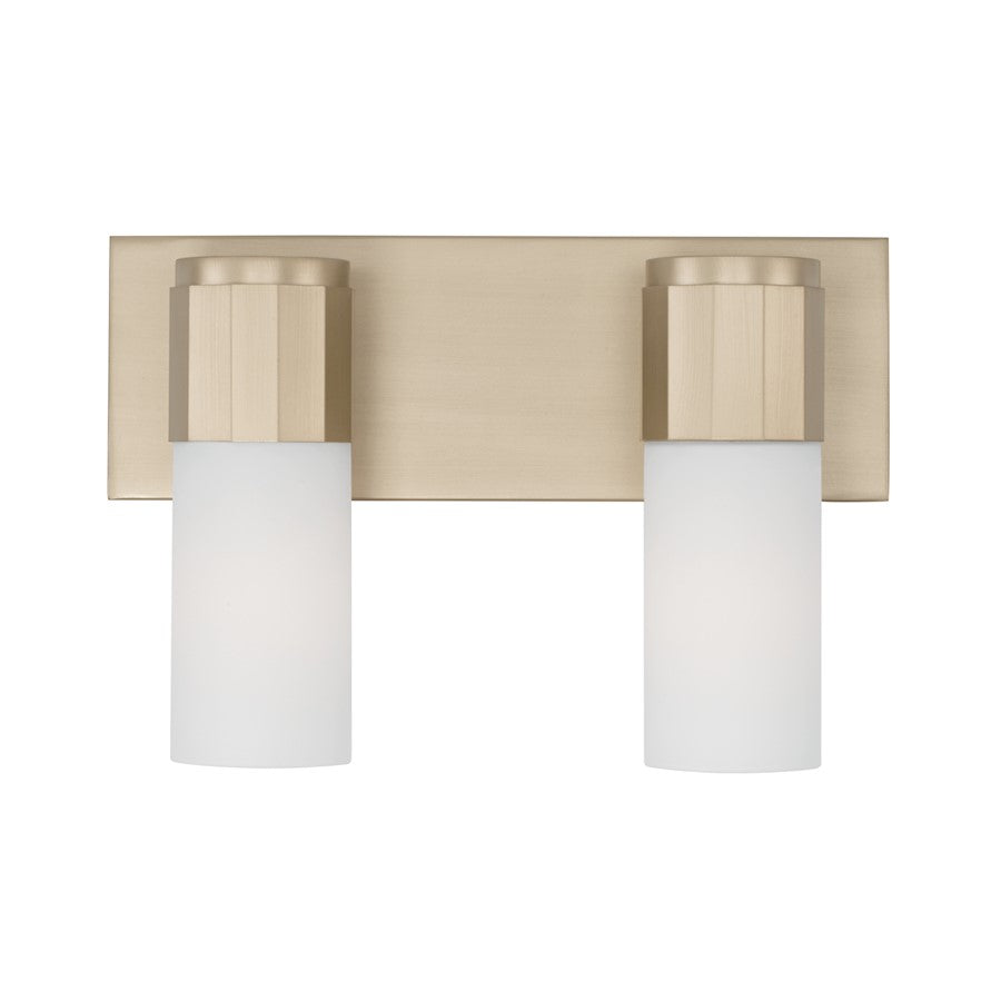 Sutton 2 Light Bathroom Vanity Light, Soft Gold/Soft White